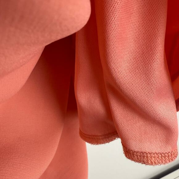 TOBI Womens Front Ruffle Adjustable Spaghetti Strap Scoop Neck Pink Dress Small - Picture 7 of 10